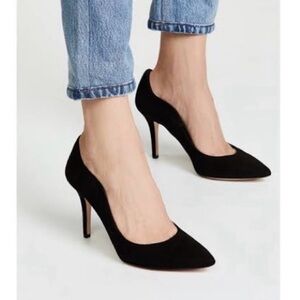 Club Monaco Eveleen Black Suede Pumps (with original box)